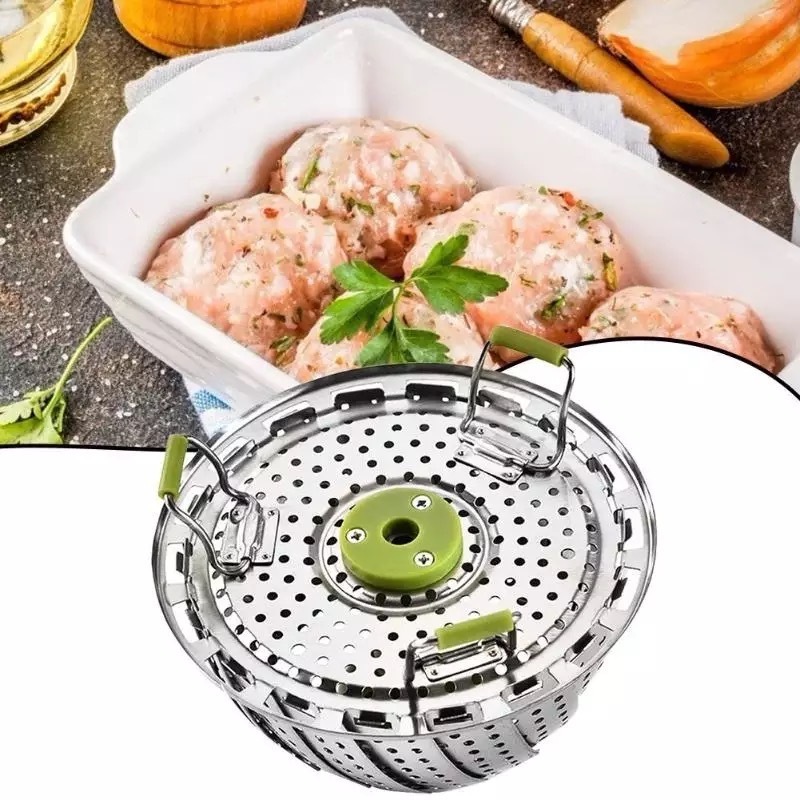 High quality Stainless Steel Bloom Steamer Basket For Vegetable and Fruit Display