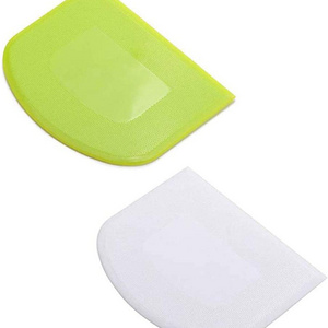 Food-safe Plastic Dough Scraper Bowl Scraper  Dough Cutter Multipurpose Food Scrappers for Bread Dough Cake