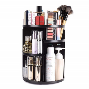 360 degree Makeup Organizer Adjustable Multi-Function Cosmetics Shelf Tower for Countertop and Bathroom