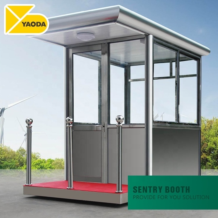 Ticket stand portable smoking booth car park security booth kiosk-booth-for-sandwiches