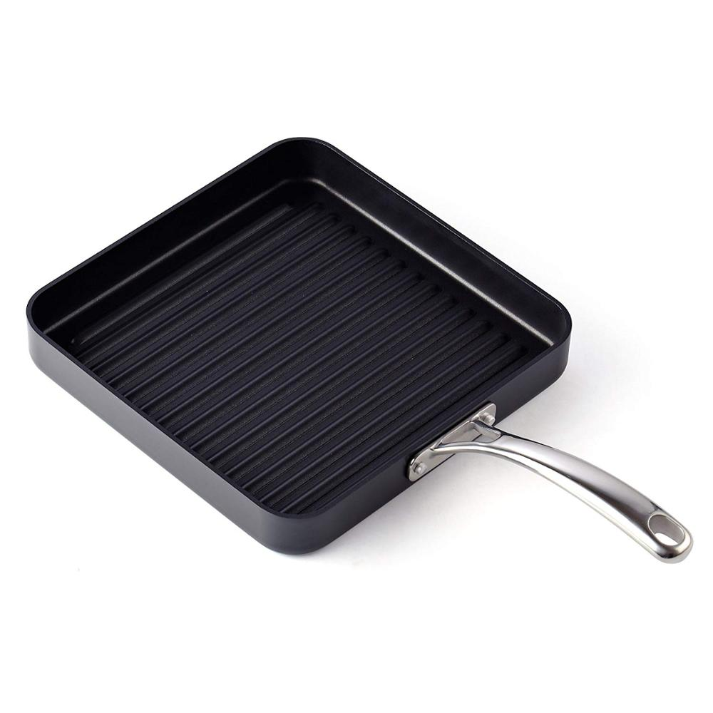 Striped Pot Fried Steak  pan Pressed Aluminum non stick frying pan Home Cooking kitchen supplies bbq grills