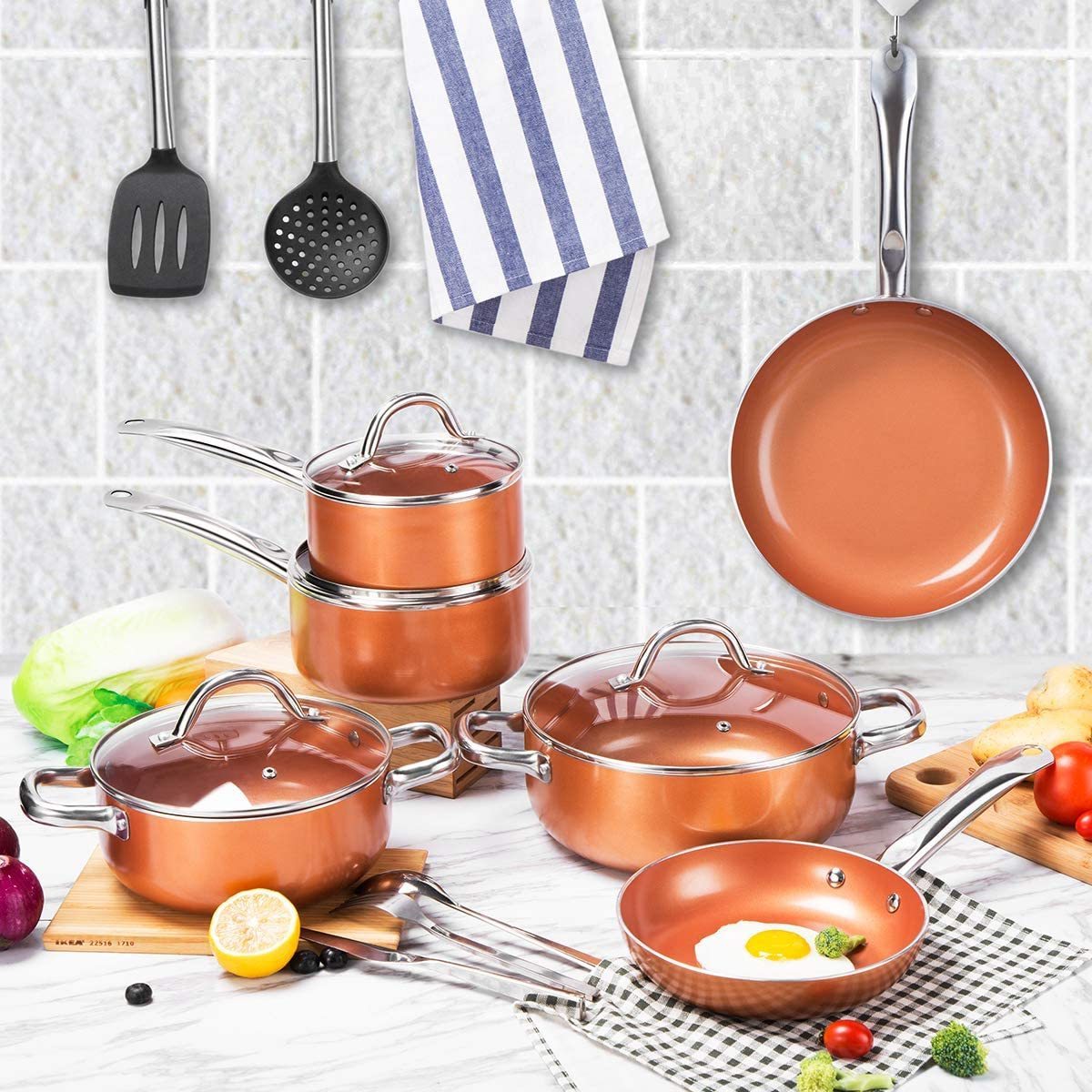 Nonstick cookware set Pan Frying Pan Cooking Pot Saucepan Casserole Kitchen Home Cooking