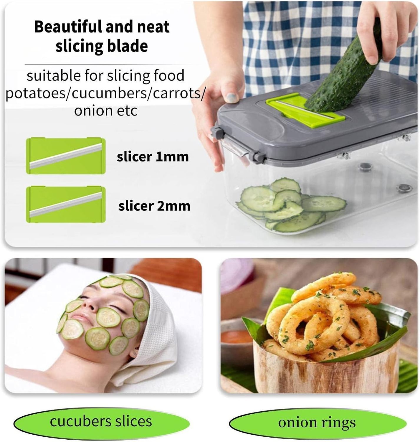 Fullstar Vegetable Chopper Spiralizer Vegetable Slicer Onion Chopper with Container Pro Food Chopper - Slicer Dicer Cutter