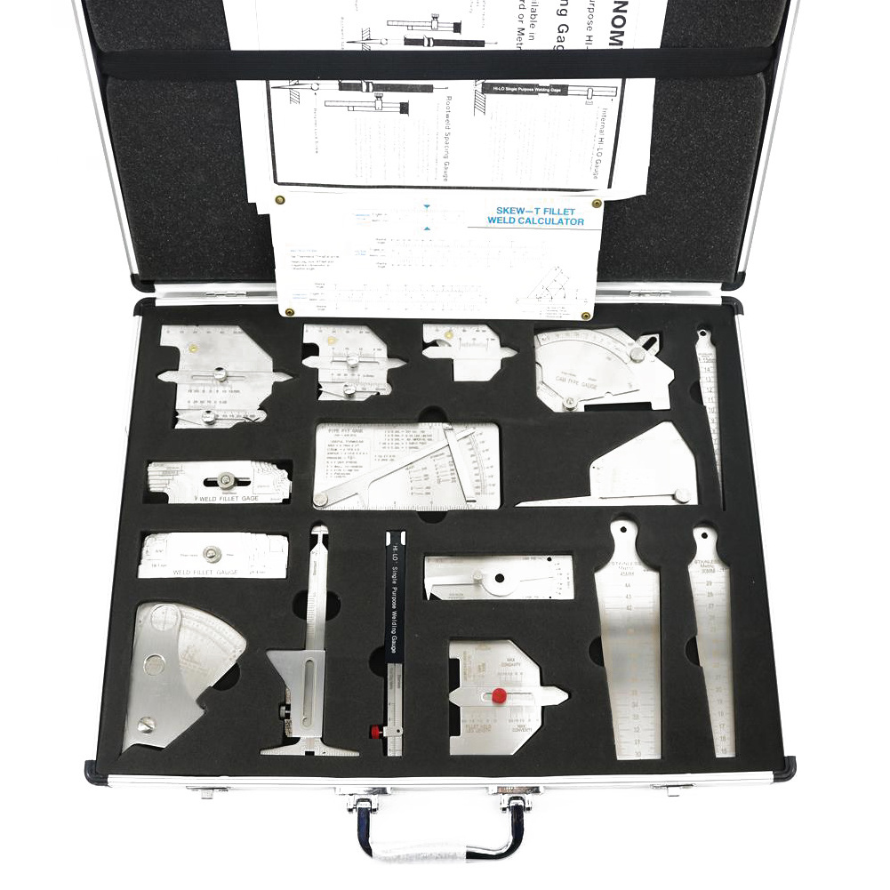 16pcs Welding Gauge Tool Kit With Brief Case Type Taper Gage