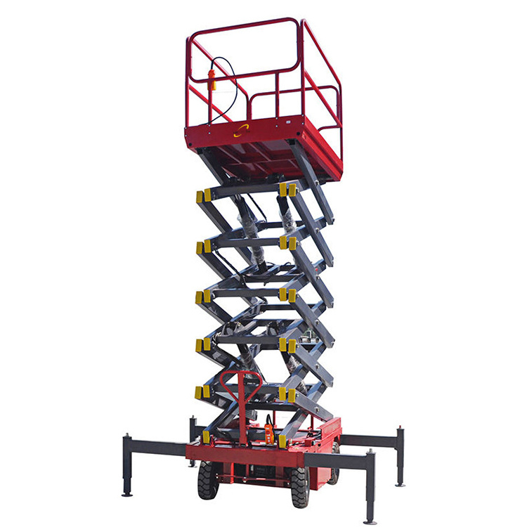 2024 Rough Terrain Self Propelled Track Scissor Lift Mobile Hydraulic Electric Lifting Scaffold Work Platform