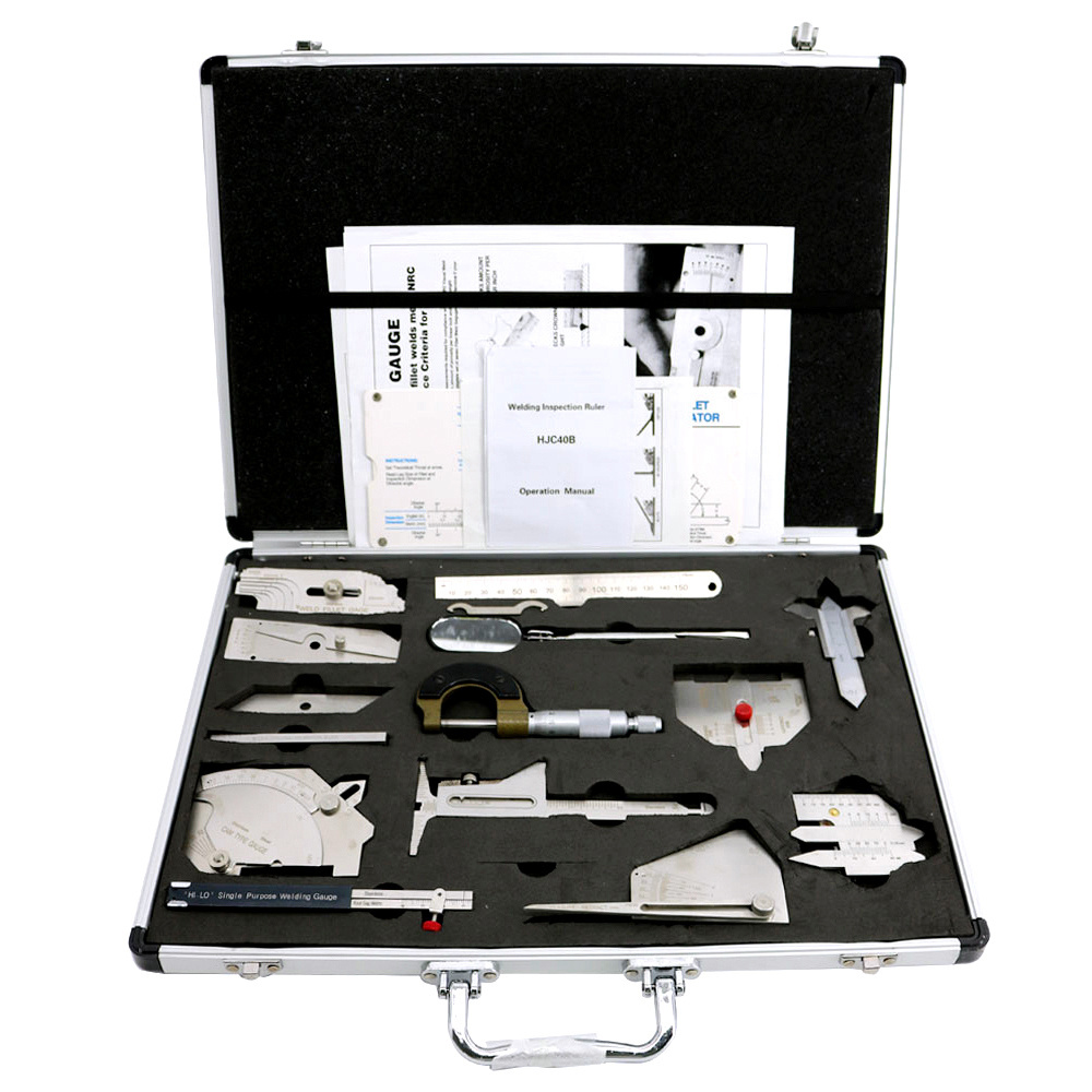 Welding Gauge Tool Kit With Brief Case Type Taper Gage HI-LO Test