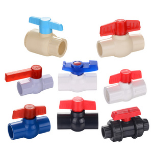 High Quality PVC 1/2 - 4 inches plastic double union ball valve