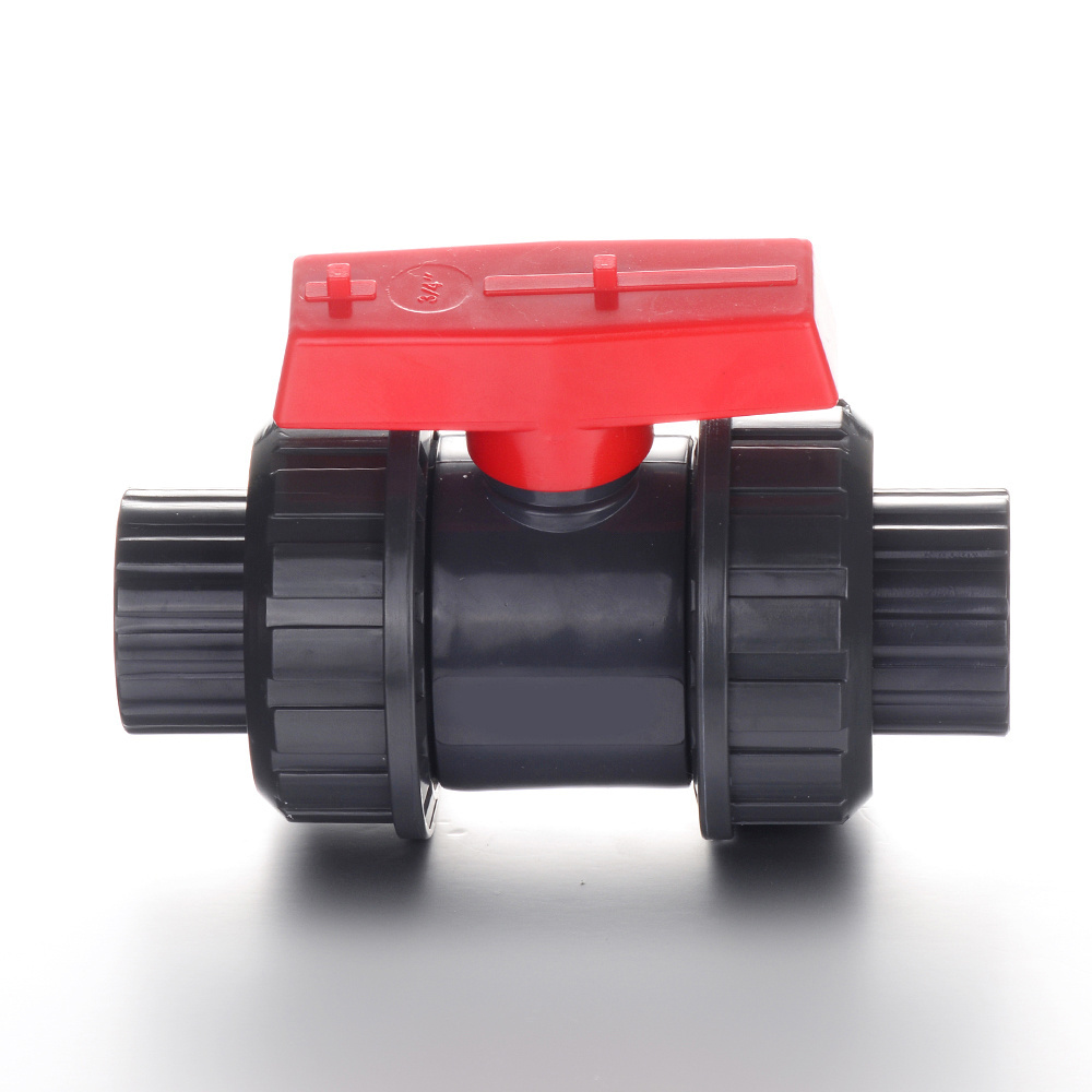 High Quality PVC 1/2 - 4 inches plastic double union ball valve