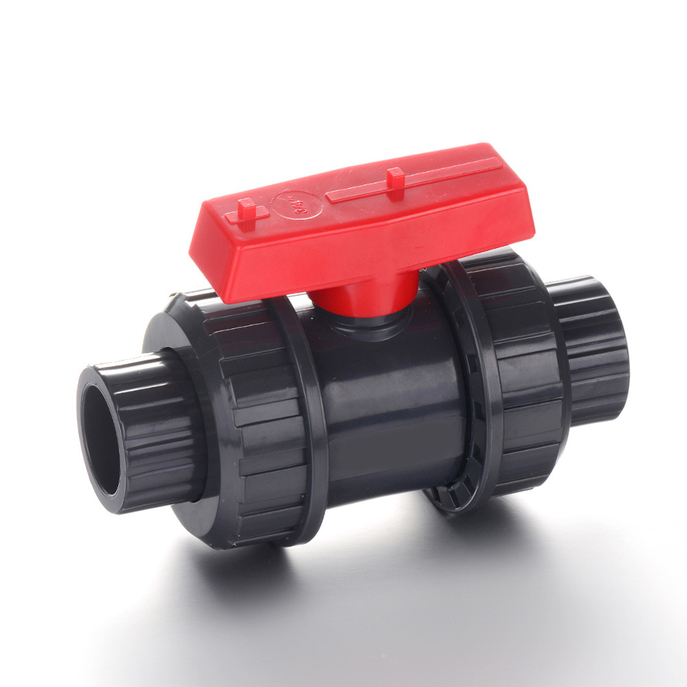 High Quality PVC 1/2 - 4 inches plastic double union ball valve