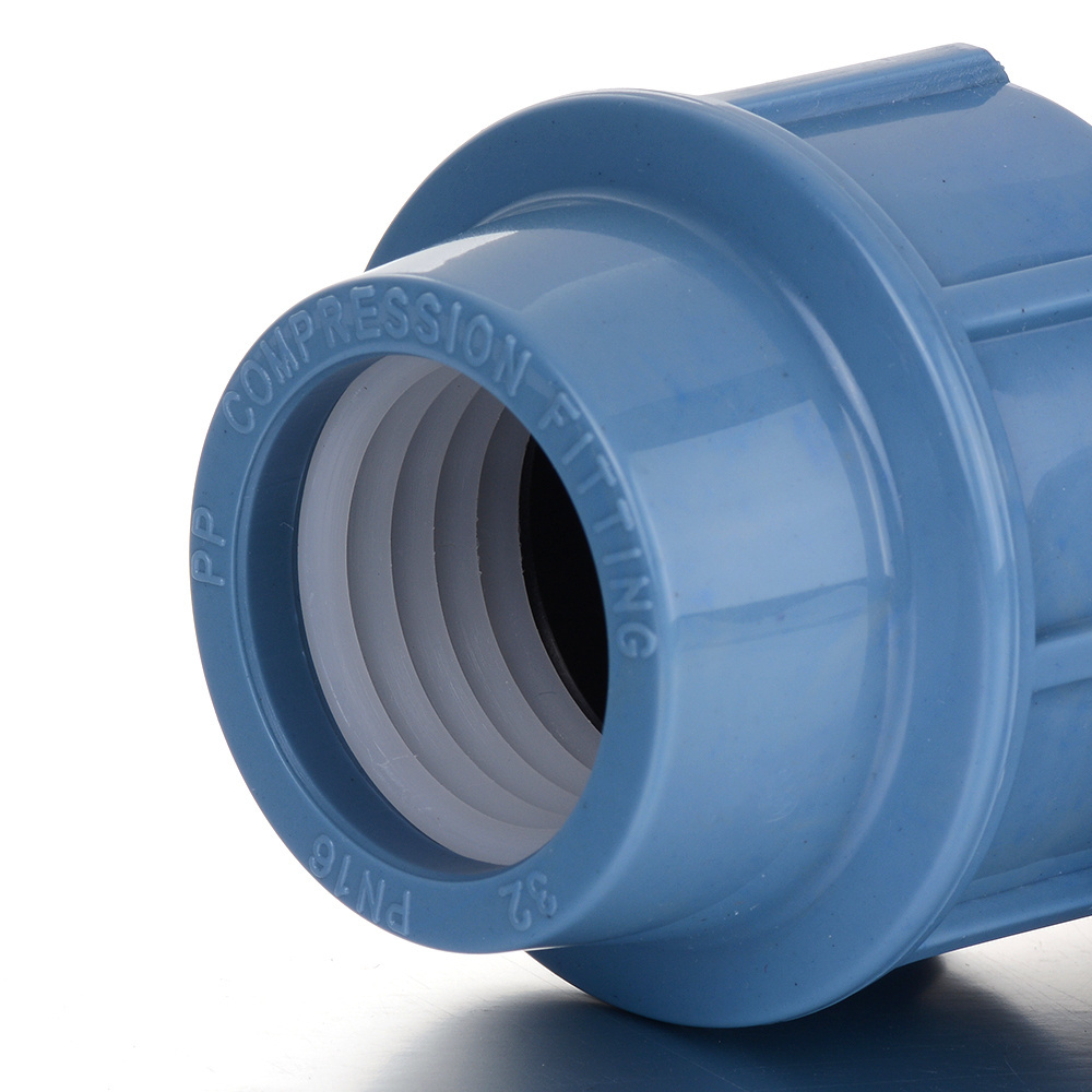 DIN Standard PP compression fittings pn16 pipe coupling joint