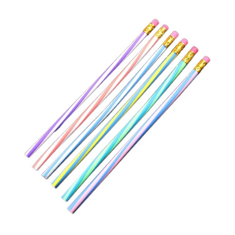 Back To School Stationery Soft Pencils Plastic Flexible Soft Pencil High Quality Standard Pencil Toy