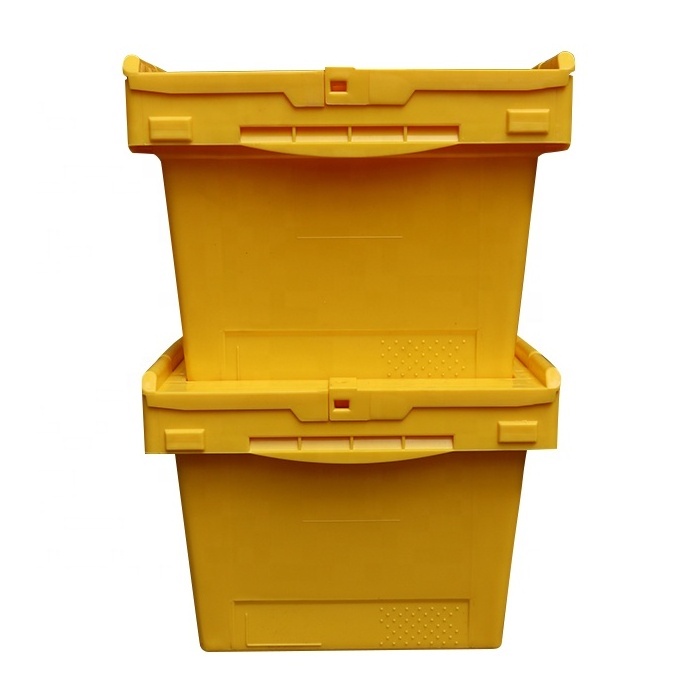 QS Small Plastic Storage Box Nesting Stackable Plastic Bins Plastic Containers  Moving Tote Storage Box Nest Crate  for Storage