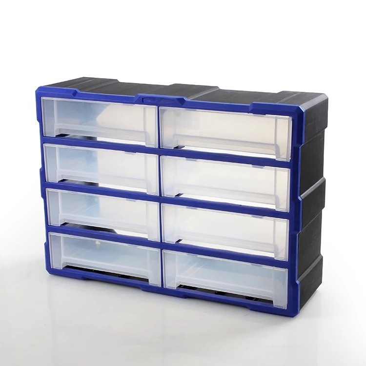 QS Stackable Storage Spare Parts Bins For File Cabinet Plastic Storage Drawer Bins Storage Plastic File Crate Plastic Shelf Bins