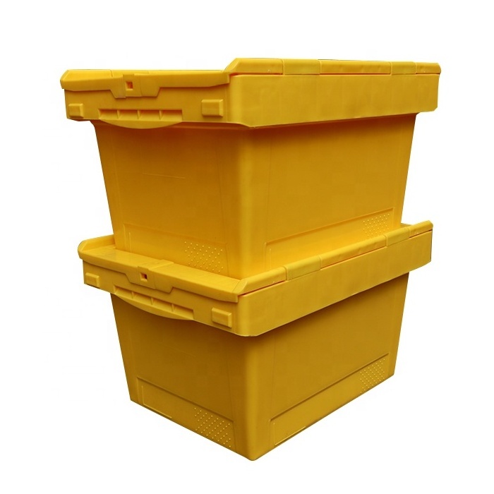 QS Small Plastic Storage Box Nesting Stackable Plastic Bins Plastic Containers  Moving Tote Storage Box Nest Crate  for Storage