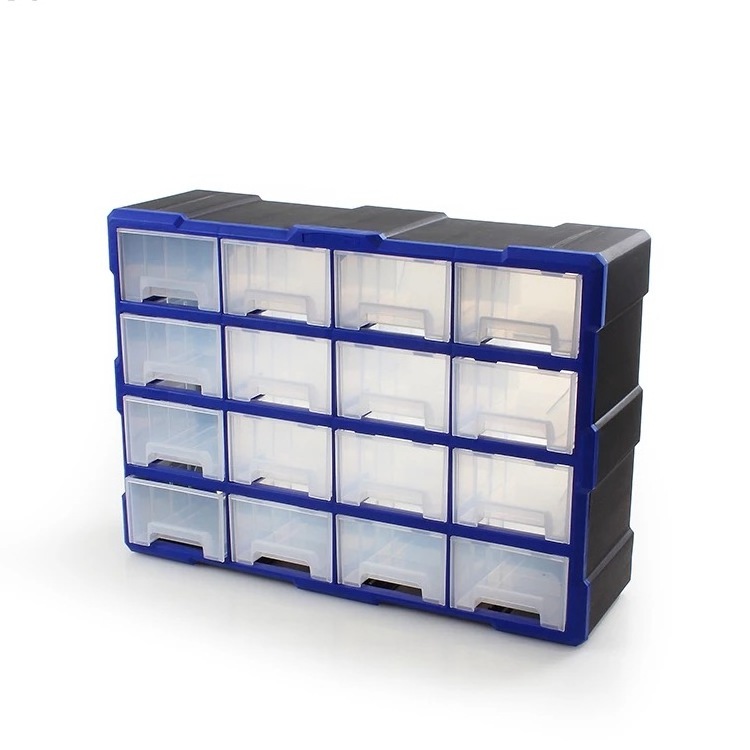 QS Stackable Storage Spare Parts Bins For File Cabinet Plastic Storage Drawer Bins Storage Plastic File Crate Plastic Shelf Bins