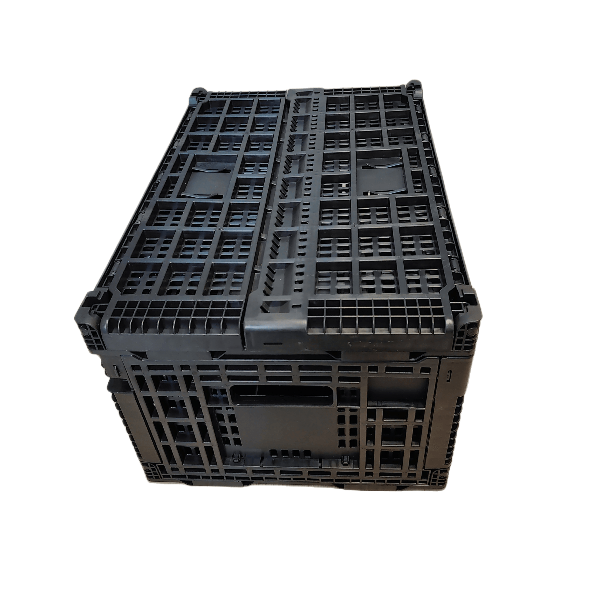 QS Plastic Storage Food Bread Basket Folding Tomato Storage collapsible boxes milk Crate Grape Box Crate Custom Blue Mesh Acid