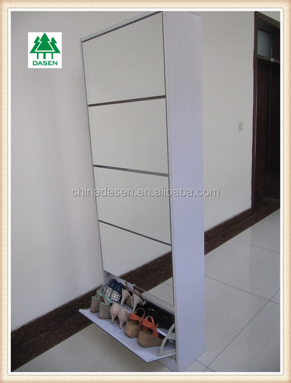 hot selling good service shoe cabinet with full length mirror