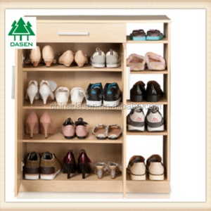 Tall Shoe Cabinet,Wood Shoe Rack With 3 Tiers,Modern Wood Shoe Rack