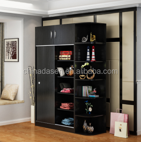 chinese modern cheap mdf furniture 3 doors/4 doors   wardrobe