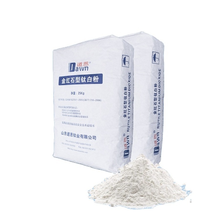 Dawn Tio2 Titanium Dioxido White Powder Industrial Grade Titanium Dioxide Price Per Kg Titanium Dioxide for Ink 1 Ton 13463-67-7