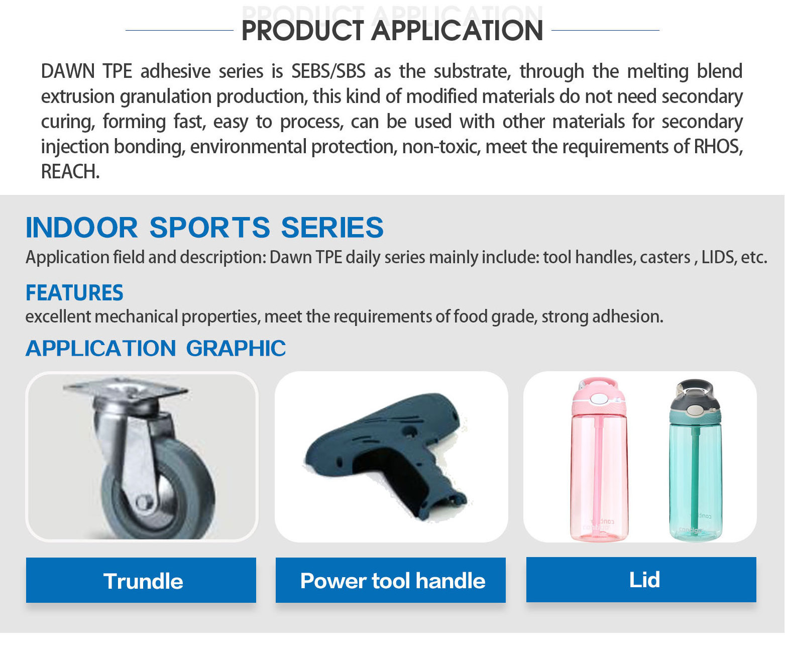 Dawn thermoplastic elastomers  tpe yogamat materials injection molding glue