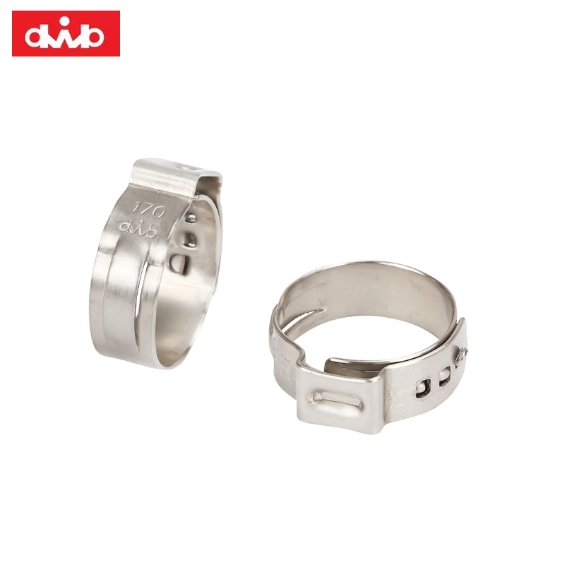 stainless steel 1 ear crimp hose clamps   17.0mm