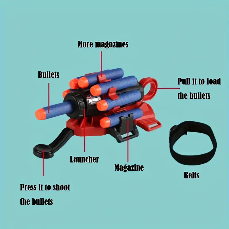 Spider Silk Shooter for Kids, Imaginative Fun  Perfect Holiday Gift  Creative Playtime Toy Gun