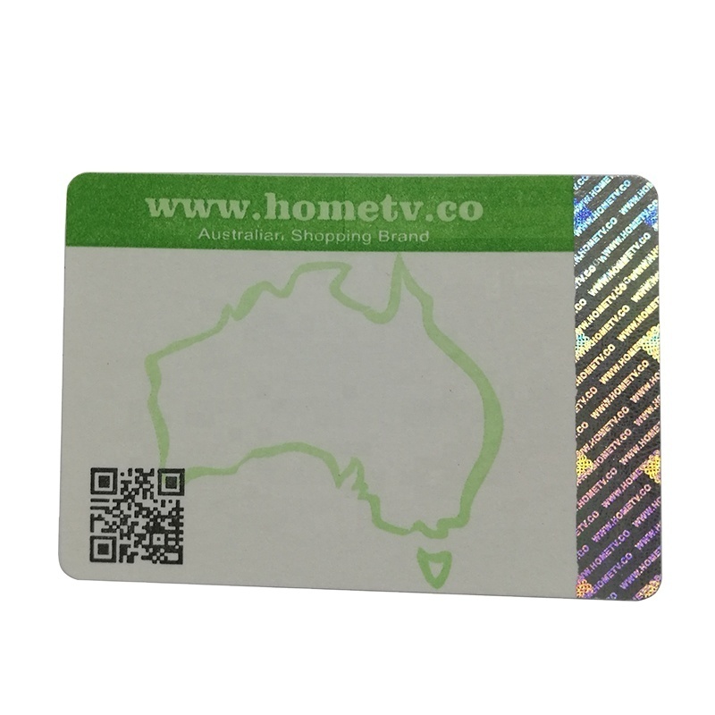 Custom security card hologram sticker with hologram strip