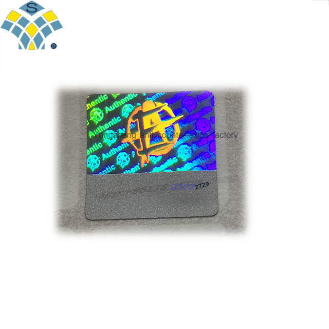 Multi-layer CRL laser transparent numbering 3d hologram VOID tamper resistant hologram sticker