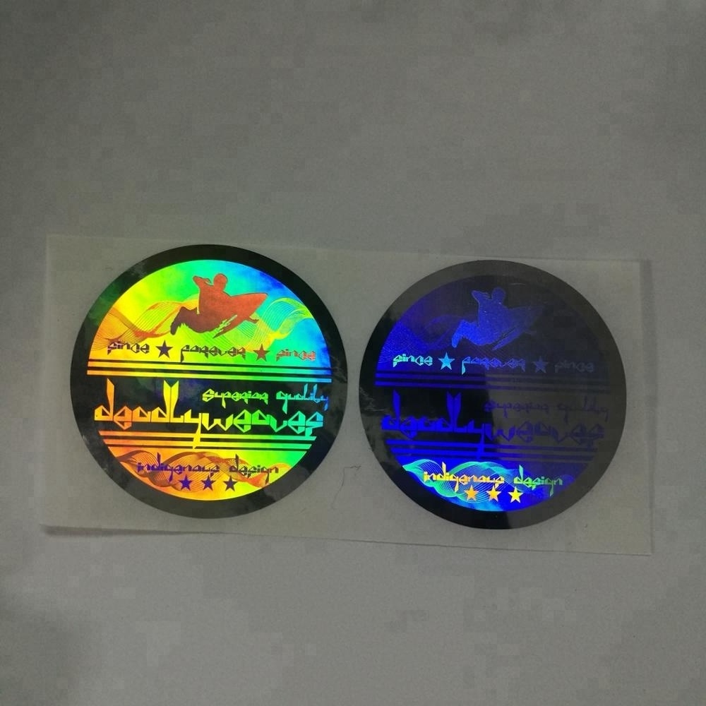 Customized made hologram hat sticker, hat hologram label