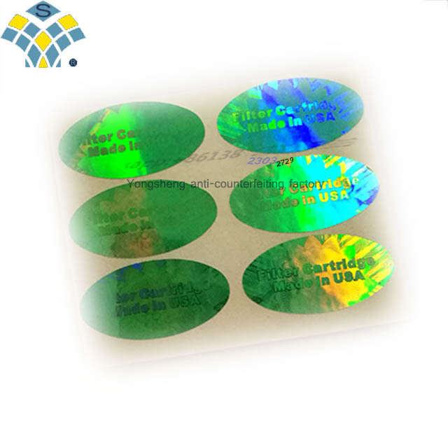 Multi-layer CRL laser transparent numbering 3d hologram VOID tamper resistant hologram sticker