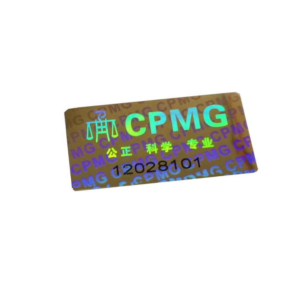 Custom square color changing hologram sticker label