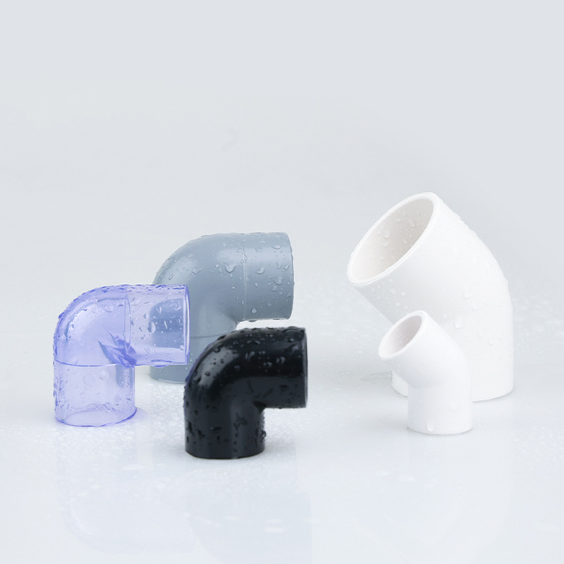 PVC Pipes and Fittings Water pvc 90 degree elbow UPVC pvc plastic pipe 45 Degree Elbow