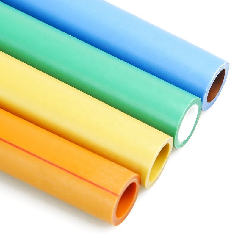 Germany Standard PP PP-R pipes and fittings Cold and Hot waterPPR plastic tubes green blue yellow pipes