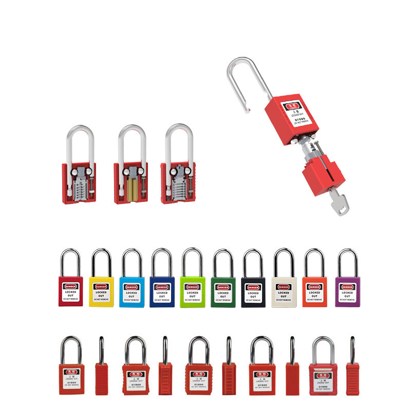 25mm colorful safety padlock industrial steel standard shackle lockout padlock security locks