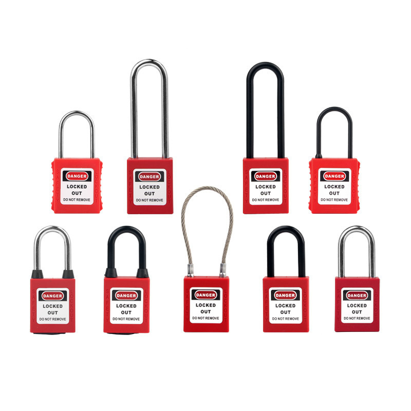 25mm colorful safety padlock industrial steel standard shackle lockout padlock security locks