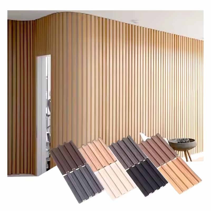 factories make high quality Interior decoration fluted 3d wall panels alternative wpc wood wall panel wpc interior wall panel