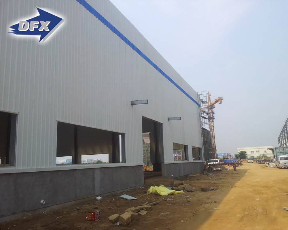 Qingdao high light welded H section metal frame mini prefabricated storage warehouse building for sale