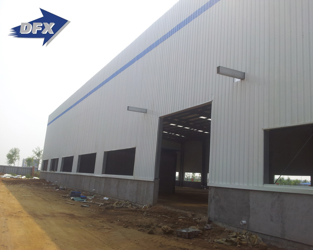 Qingdao high light welded H section metal frame mini prefabricated storage warehouse building for sale