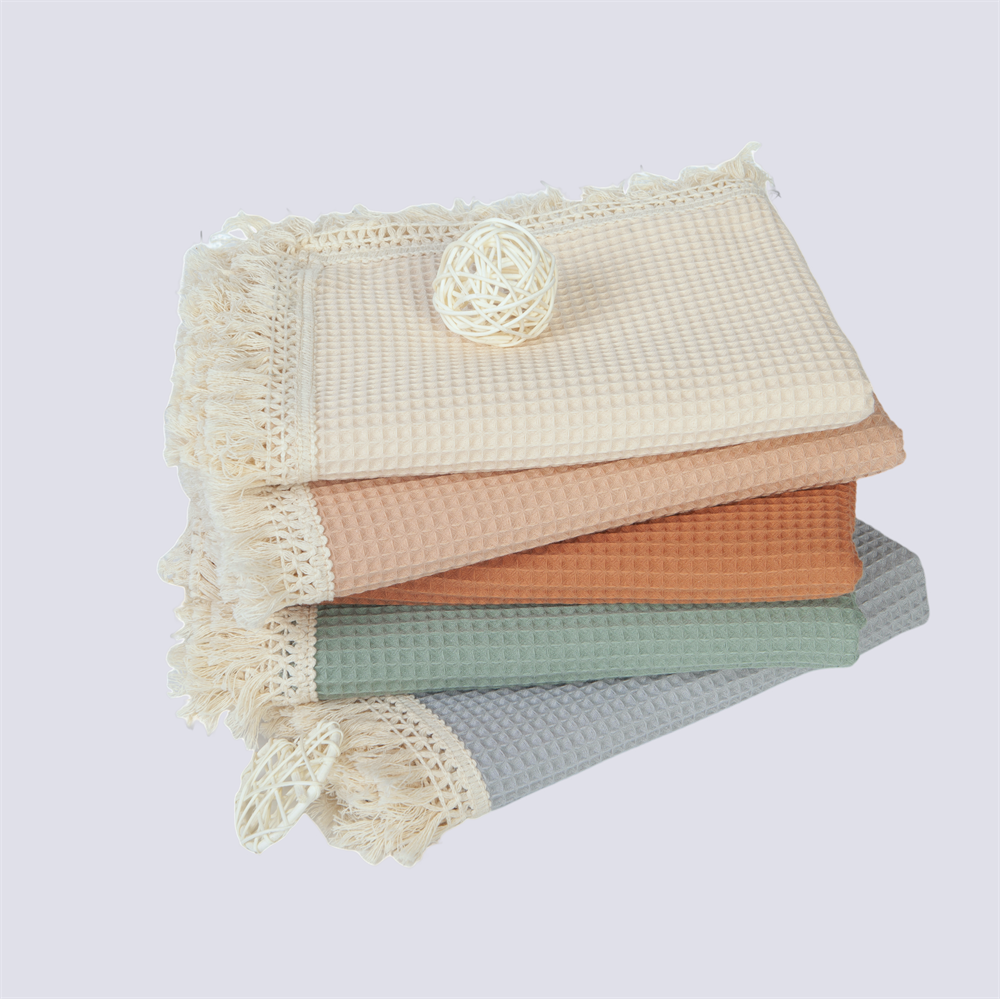 high quality cotton waffle weave blanket perfect baby waffle blanket multi-function soft baby blanket