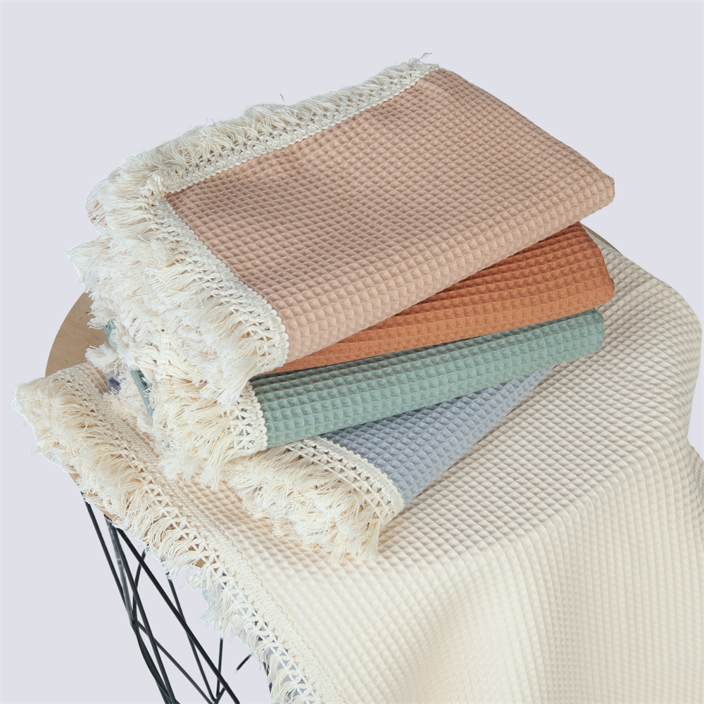 high quality cotton waffle weave blanket perfect baby waffle blanket multi-function soft baby blanket