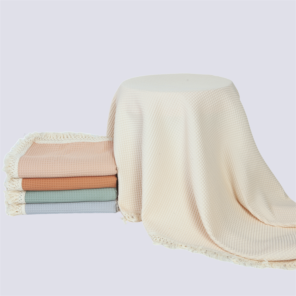 high quality cotton waffle weave blanket perfect baby waffle blanket multi-function soft baby blanket