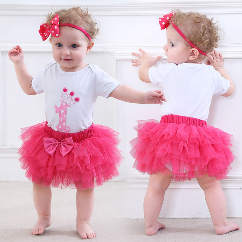 New wholesale baby girl outfits 1st 2nd birthday dress cute princess tutu skirt romper dress set