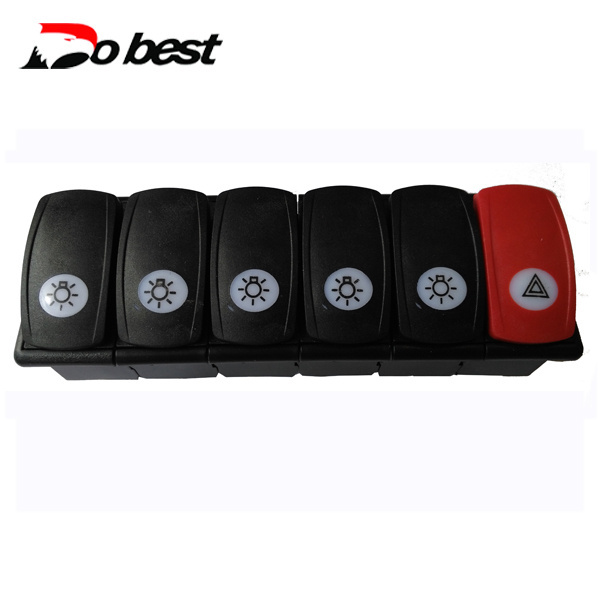 12V 24V Waterproof Bus Truck Auto Combination Rocker Switch Panel