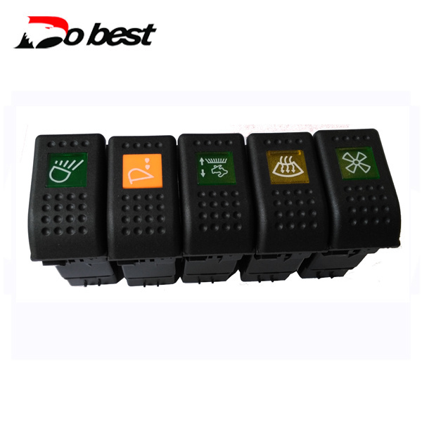 Marine Waterproof Laser On/Off  LED Light Bar Bus spare parts bus rocker switch