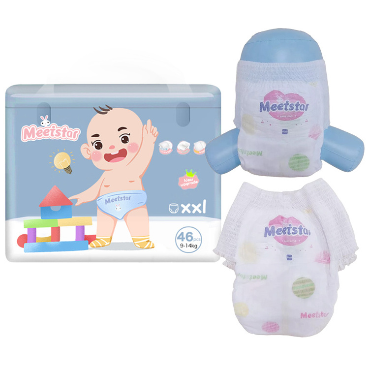 Free Sample OEM/ODM Cloth Baby Diapers 2023 New Designs Accept Customized Dry Surface Disposable No Fragrance Baby Diapers Pants