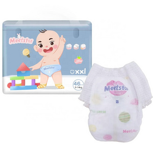 Free Sample OEM/ODM Cloth Baby Diapers 2023 New Designs Accept Customized Dry Surface Disposable No Fragrance Baby Diapers Pants