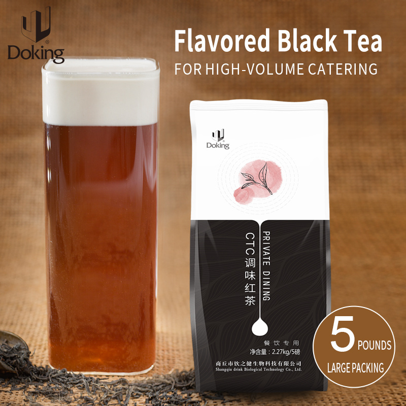 China Doking High Quality Milk Tea Ingredient 5 Pounds Aroma CTC Flavored Black Tea For Milk Tea