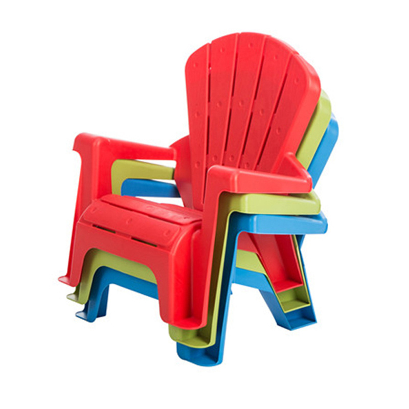 Portable Stable Plastic Kids garden Adirondack Chair With Armrest for outdoor