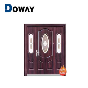 Front Door Iron Wrought Prices Original Factory Fiberglass Entry Doors with Insert Glass